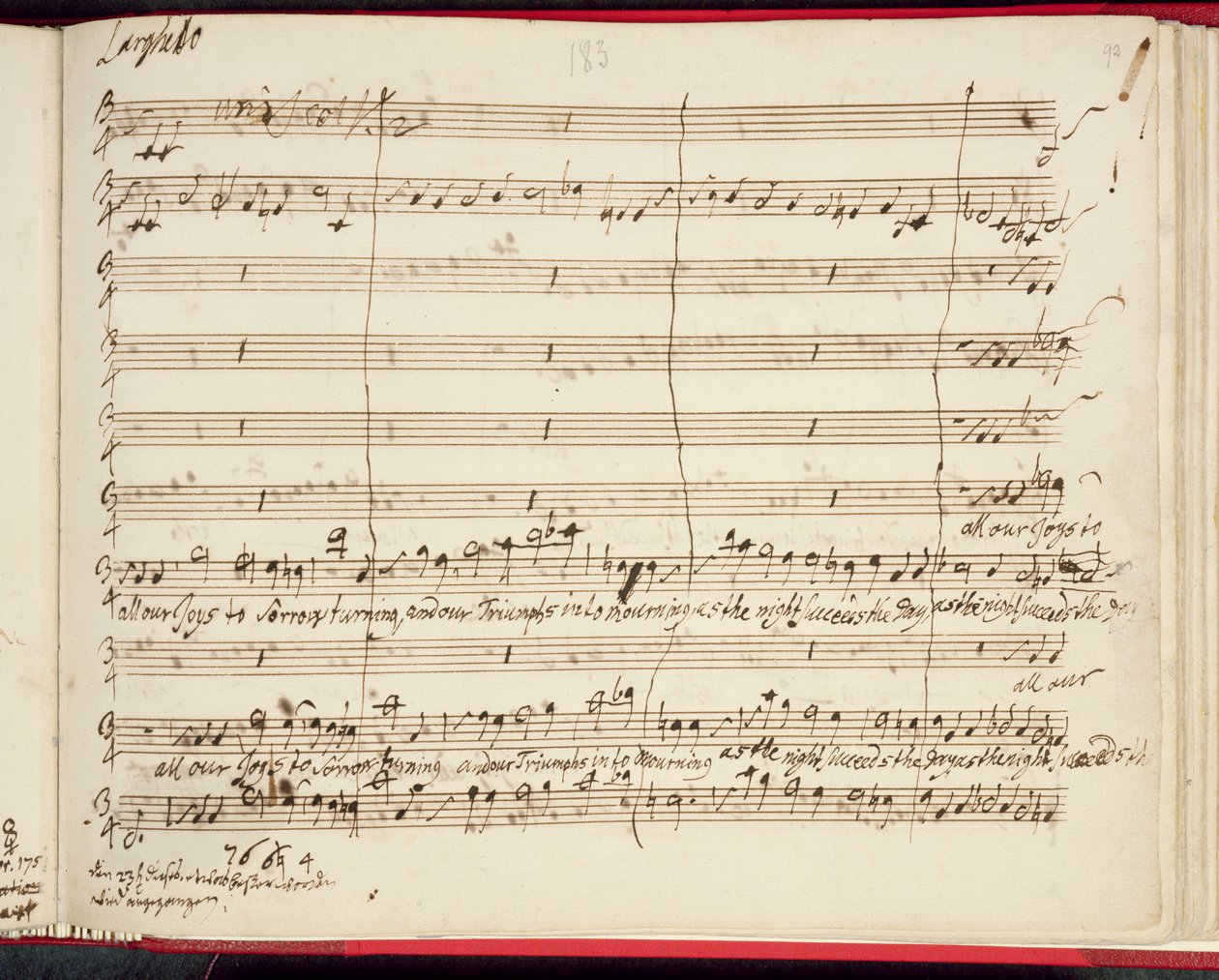 Originalpartitur für Händels letztes Oratorium, Jephtha von George Frederick Handel