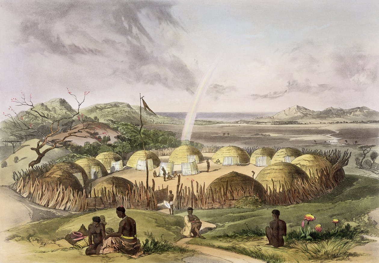 Zulu Kraal in der Nähe von Umlazi, Natal, Platte 27 aus 