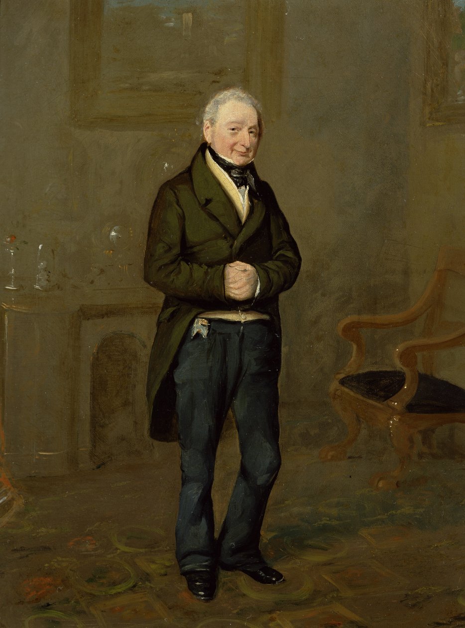 Porträt eines Haushaltsverwalters von Bramham Park, Yorkshire, identifiziert als John Pollock (1769-1837), ca. 1822 von George Garrard