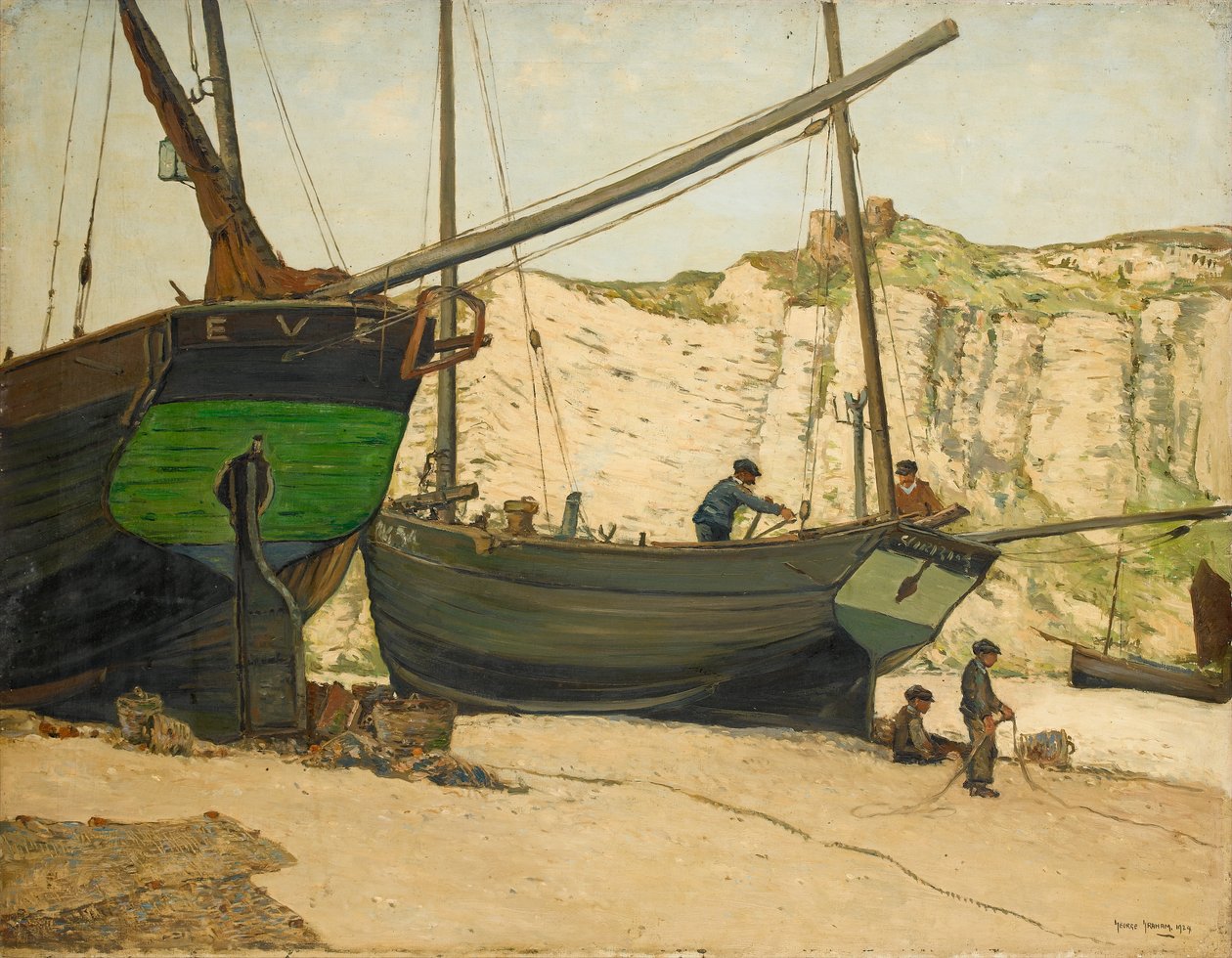 Hastings Luggers am Strand von Hastings von George Graham