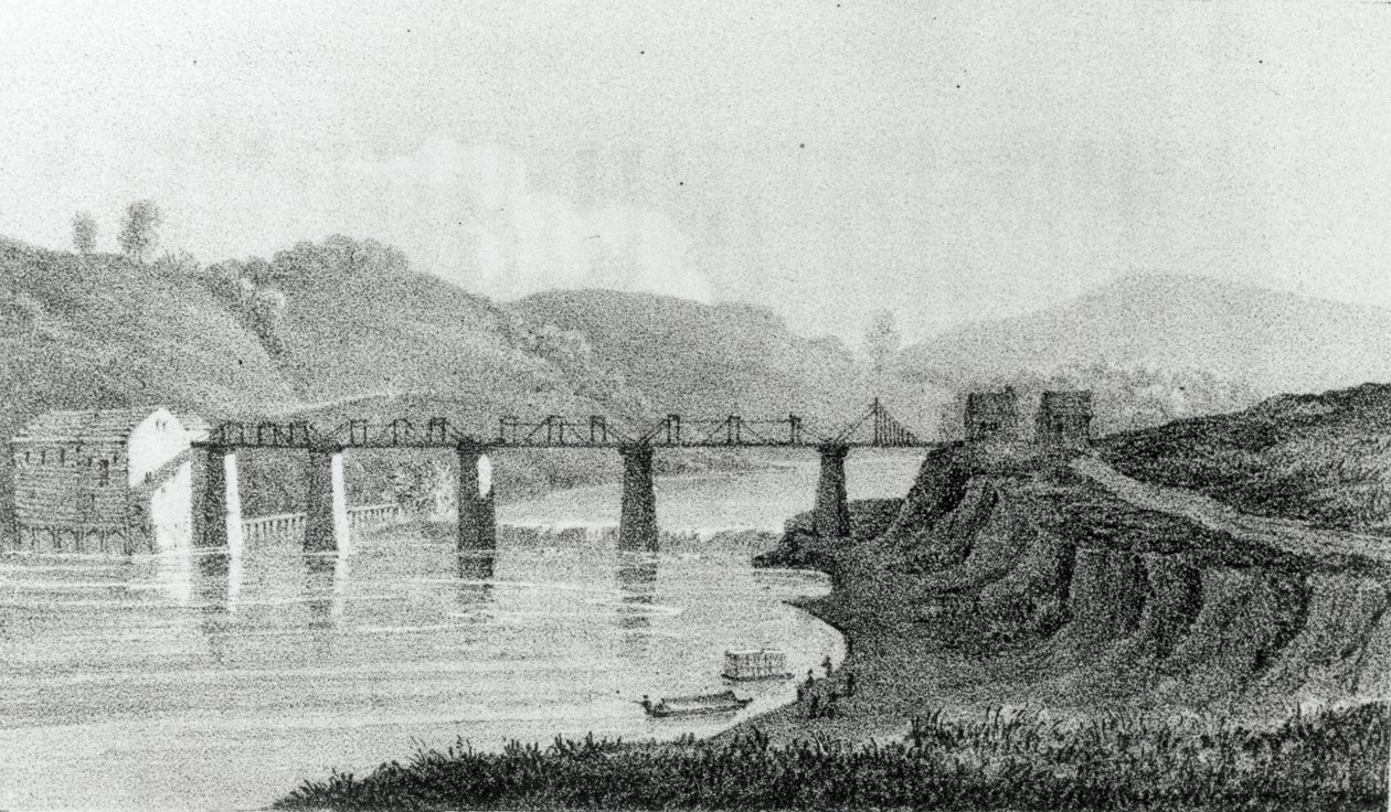 Brücke in Zanesville, Ohio, aus 