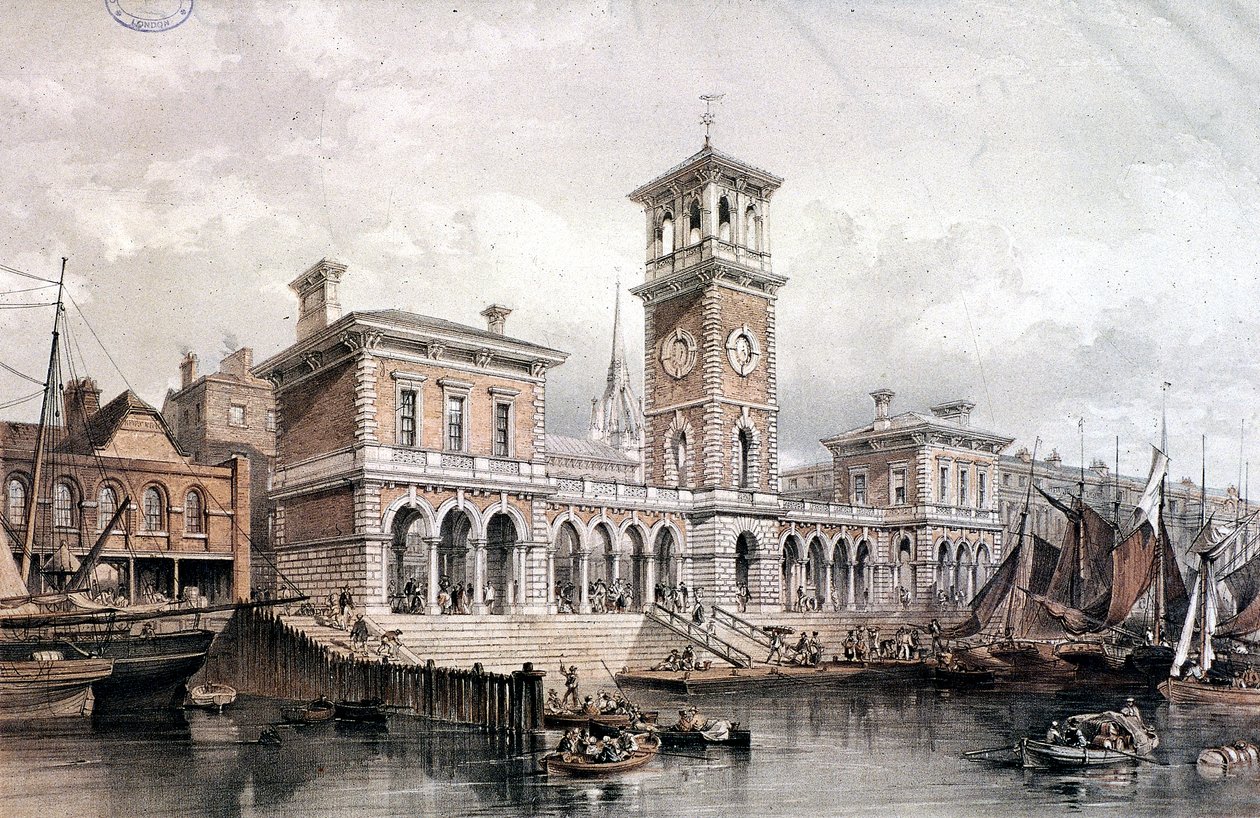 Billingsgate Wharf und Markt, London von George Hawkins