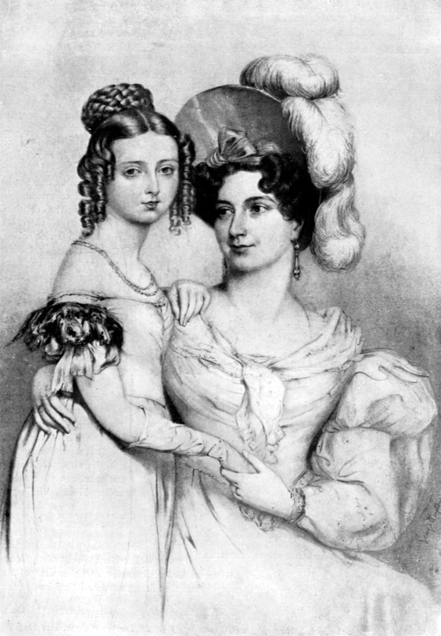 Prinzessin Victoria und ihre Mutter im Jahr 1834, 1901 von George Hayter
