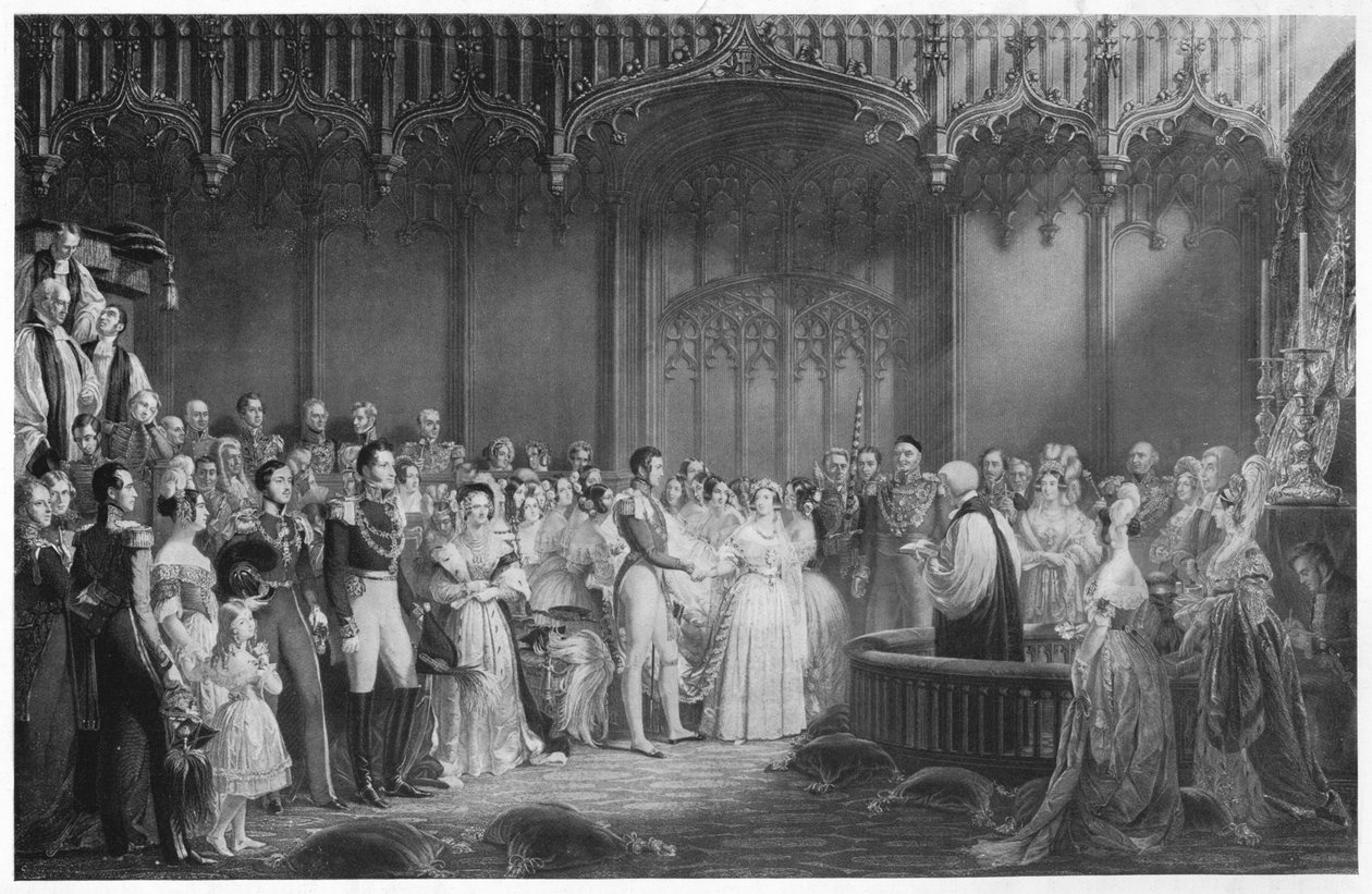 Die Hochzeit von Königin Victoria und Prinz Albert, ca. 1840, 1911 von George Hayter