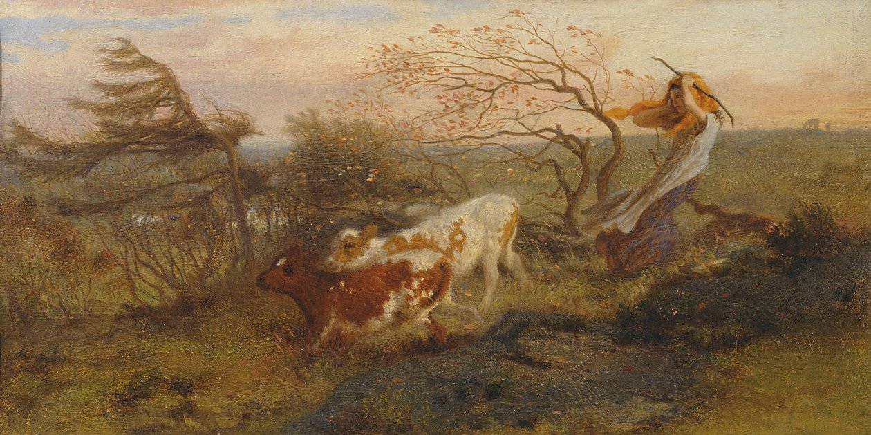 Der Wind auf der Heide, 1862 von George Hemming Mason
