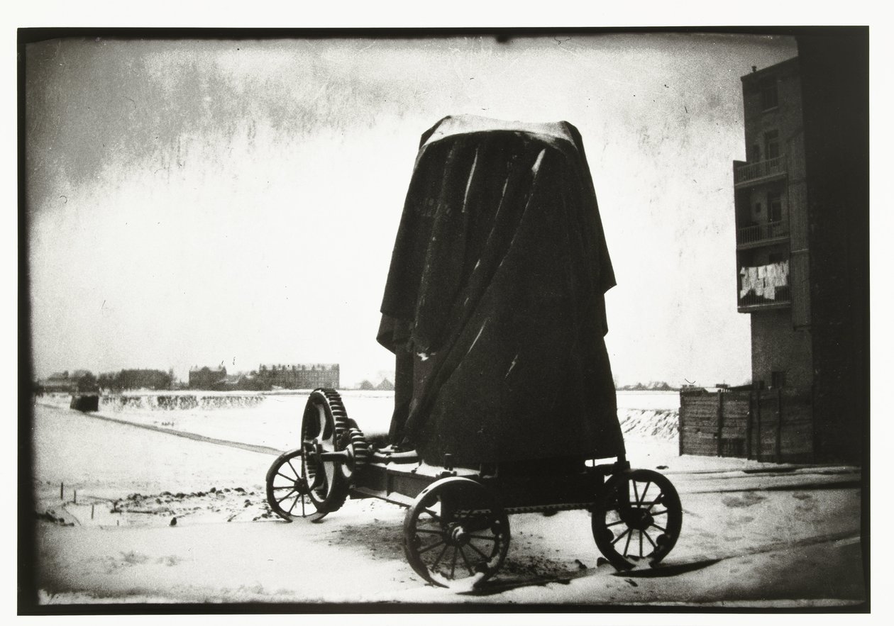 Zementmühle in einer Winterlandschaft bei der Overtoom in Amsterdam von George Hendrik Breitner