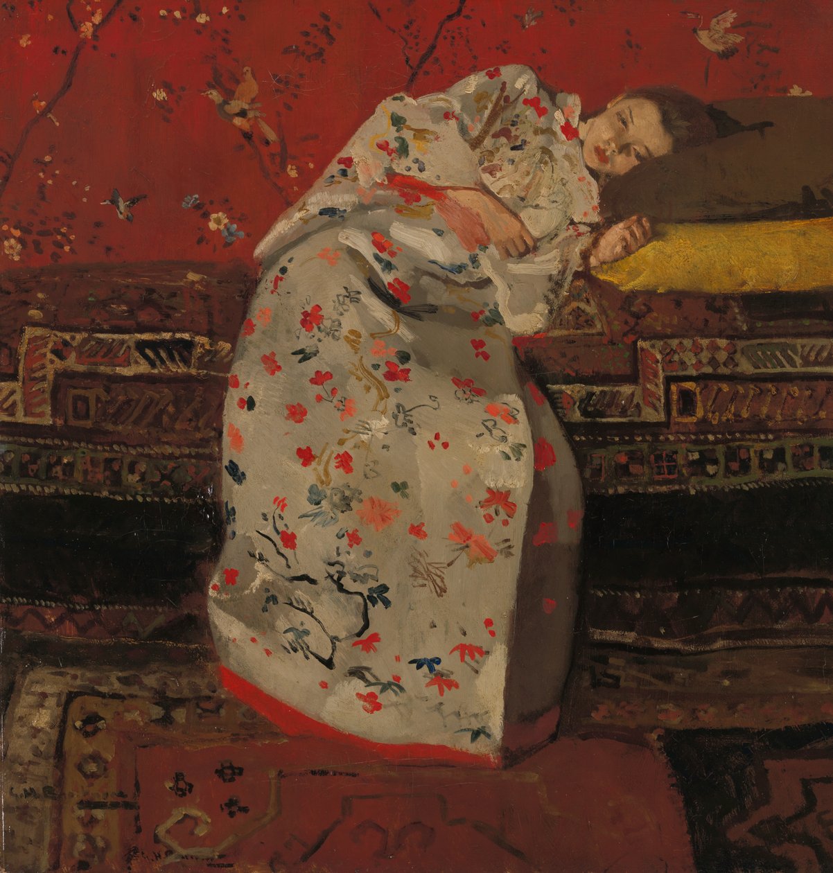 Meisje in witte kimono von George Hendrik Breitner