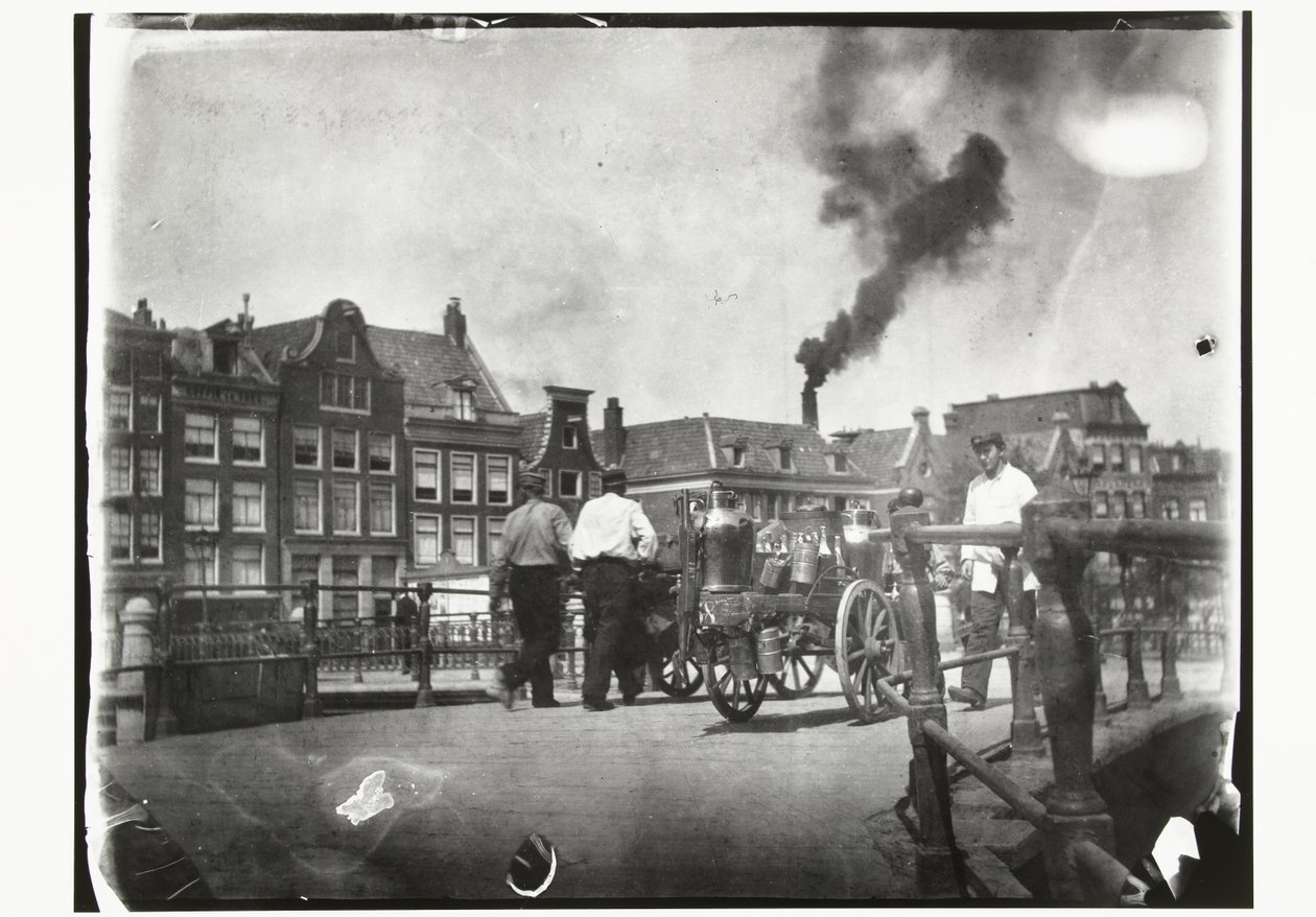 Ansicht der Prinsengracht bei der Brücke über die Leidsegracht in Amsterdam von George Hendrik Breitner