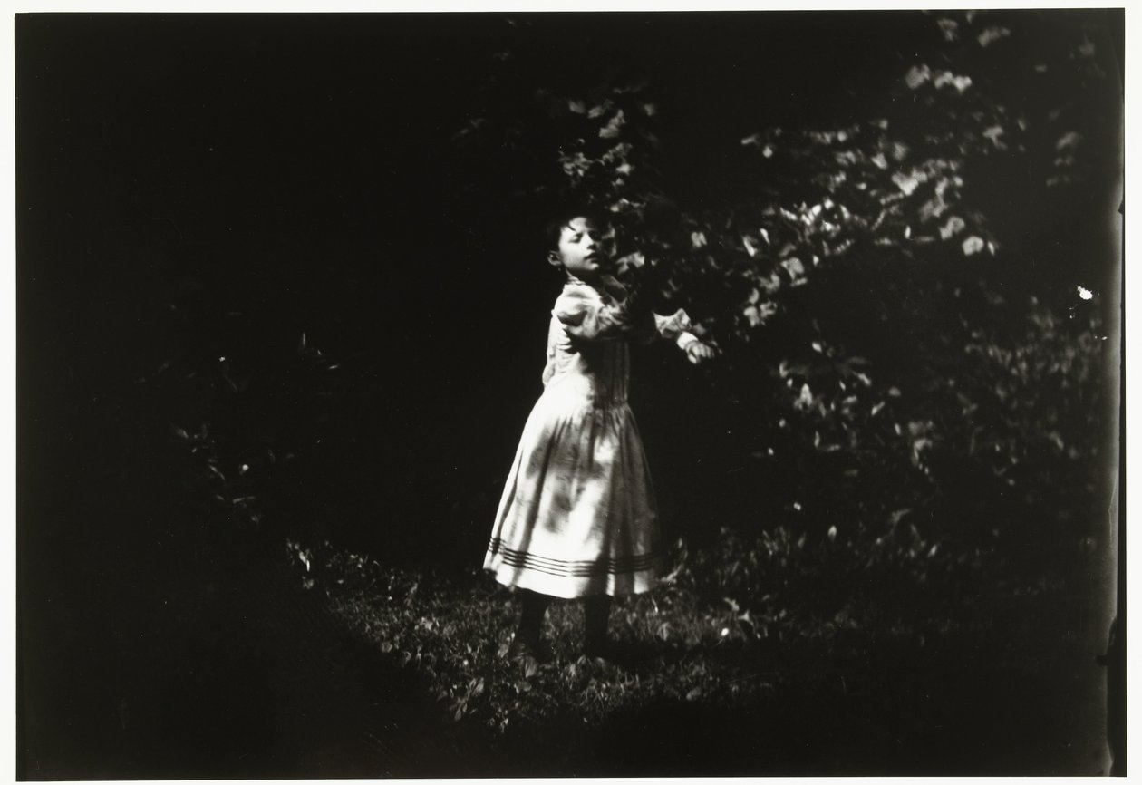 Porträt eines Mädchens in einem Garten von George Hendrik Breitner