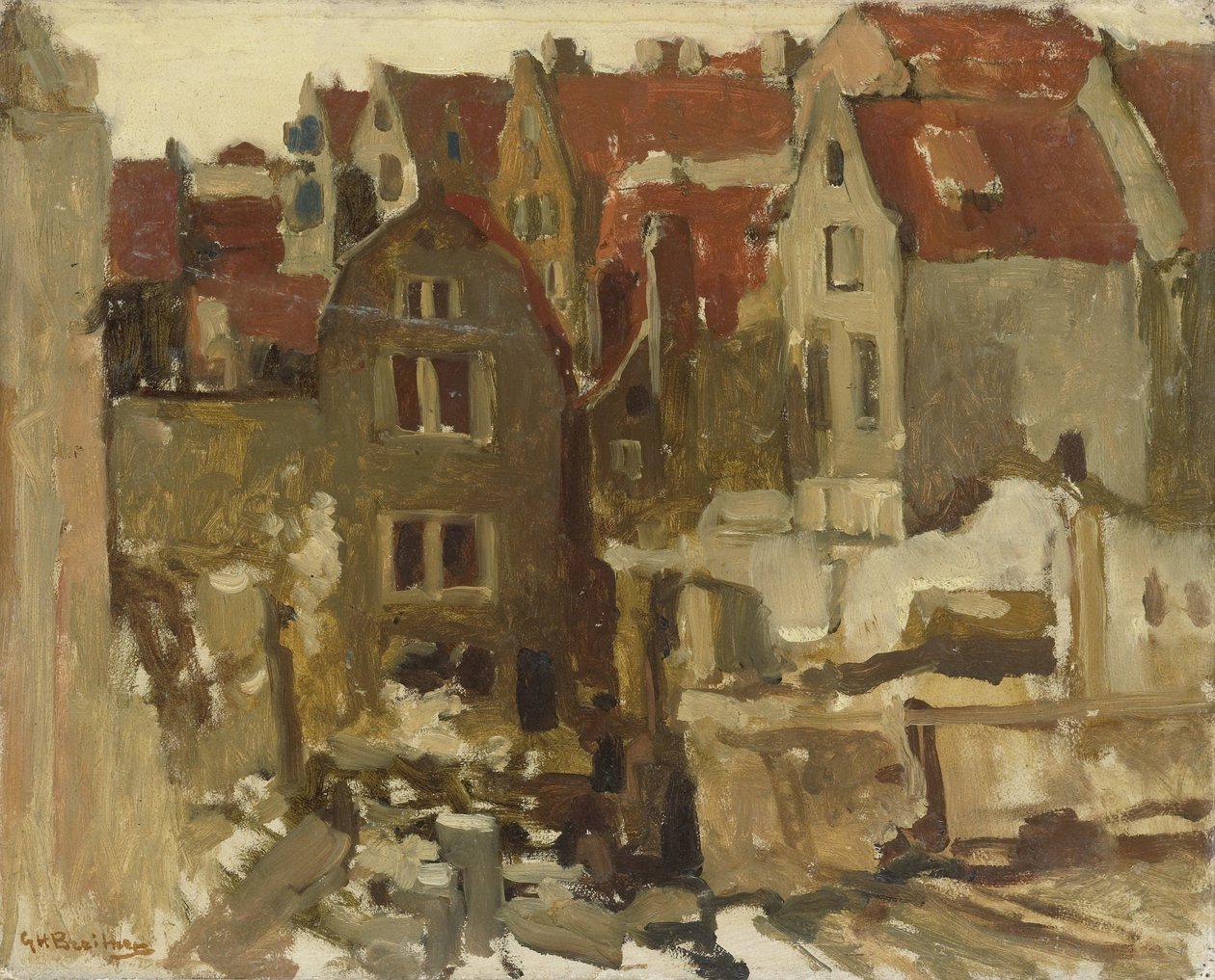 Der Abriss des Grand Bazar de la Bourse am Nieuwendijk, Amsterdam von George Hendrik Breitner
