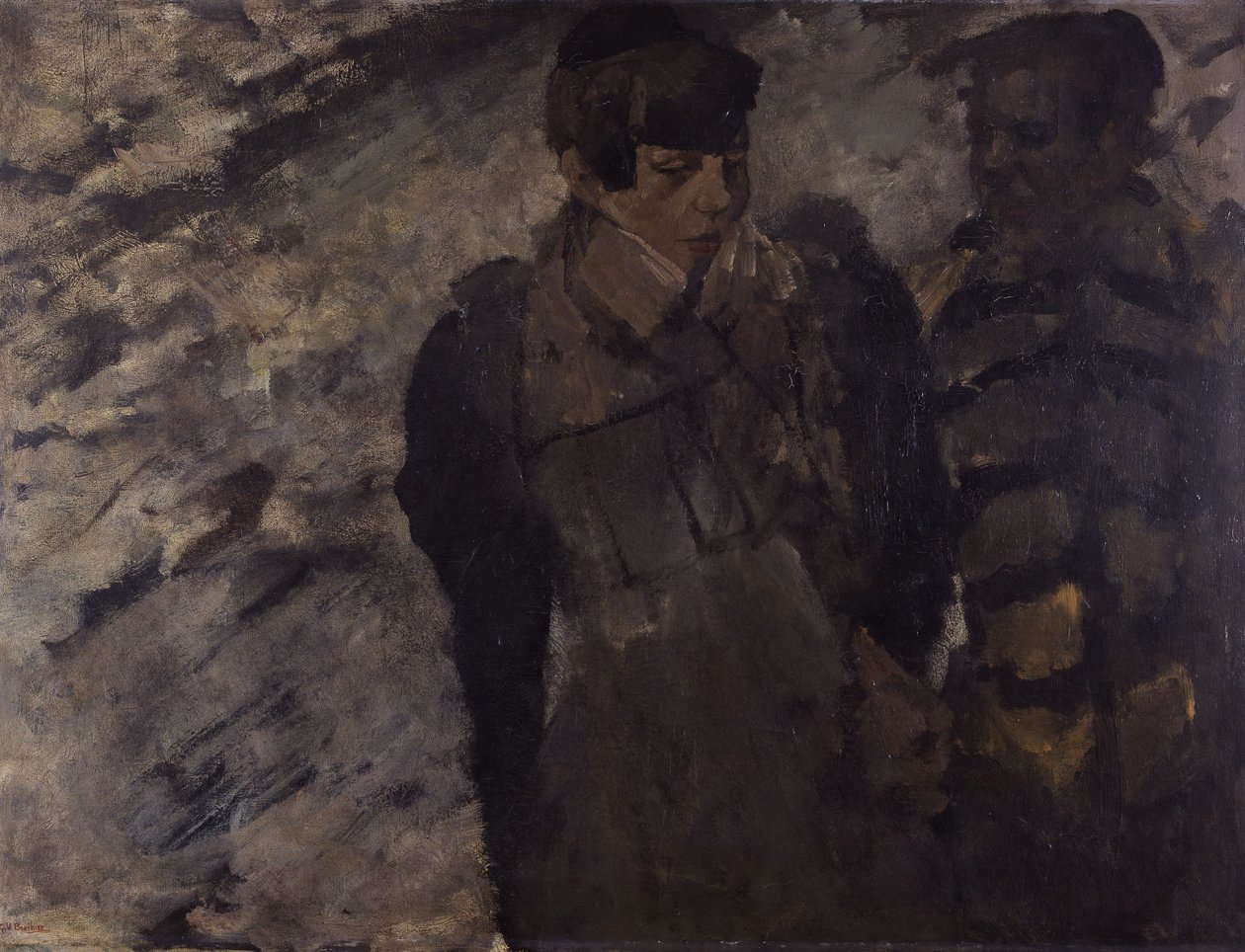 Winter (Mädchen im Schnee) von George Hendrik Breitner