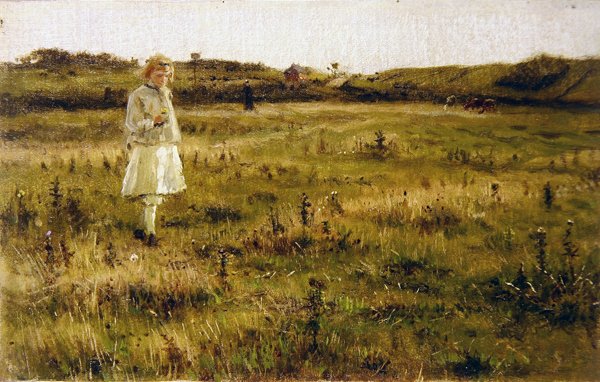 Eine Sommerwiese von George Henry Boughton