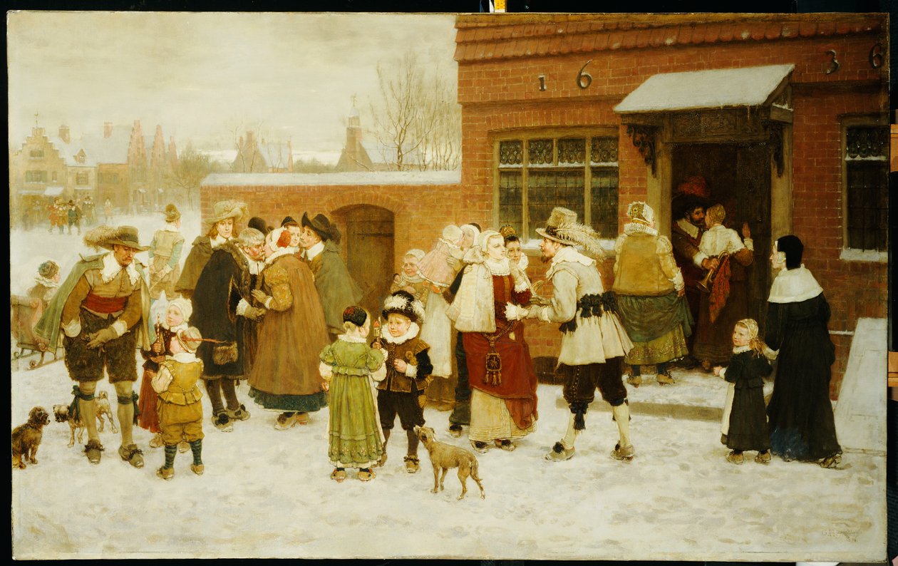 Neujahrstag, Neu-Amsterdam, 1876 von George Henry Boughton