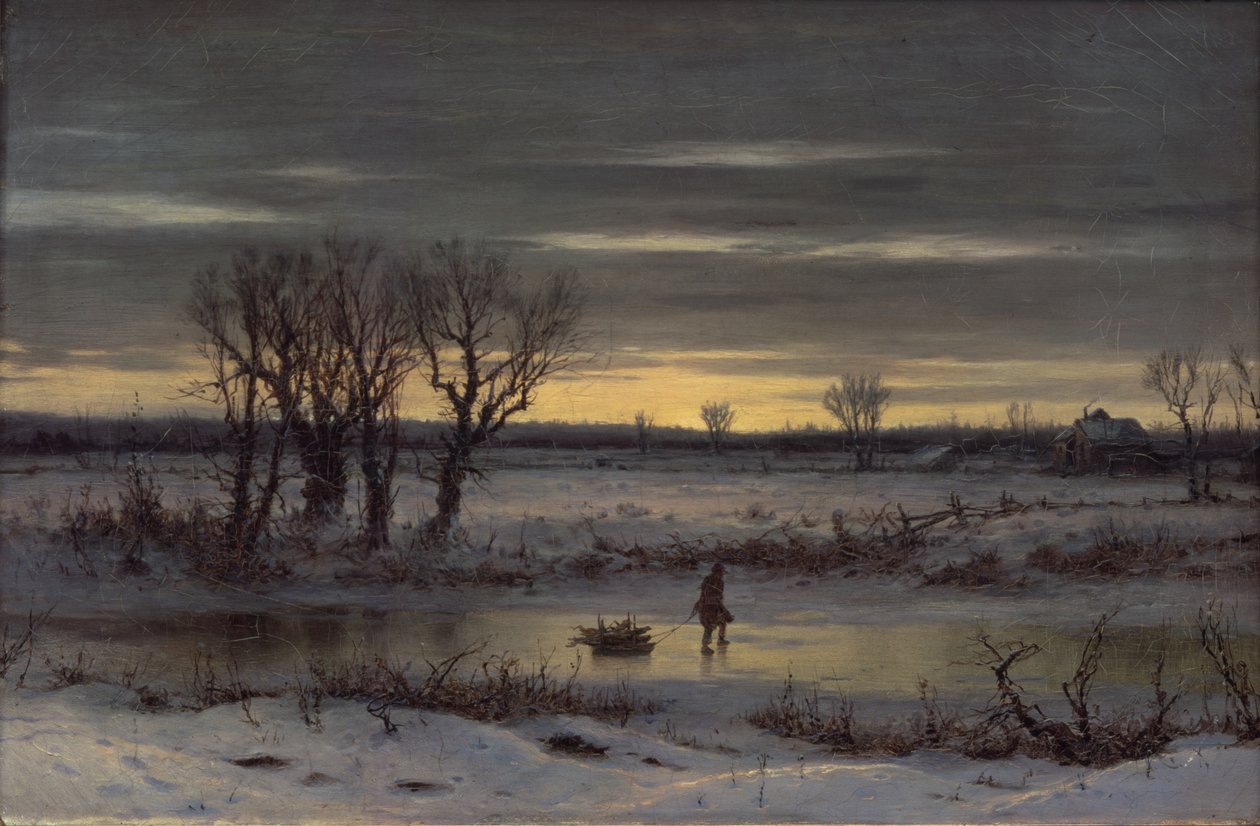 Winterdämmerung bei Albany, 1858 von George Henry Boughton