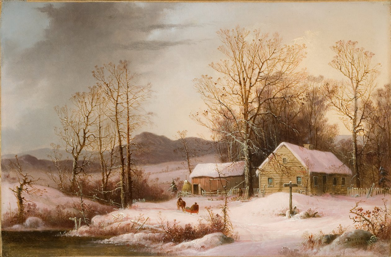 Bauernhof im Winter 1860 von George Henry Durrie