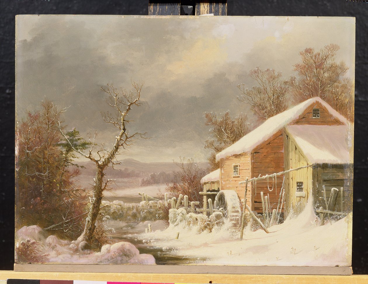 Alte Mühle im Winter, 1861 von George Henry Durrie