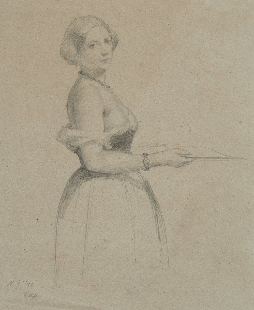 Porträt einer jungen Frau, 1856 von George Henry Hall