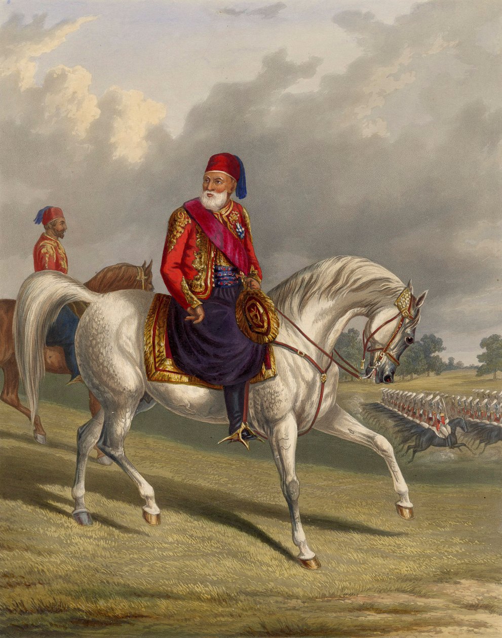 Porträt von Ibrahim Pascha, ägyptischer Staatsmann und General (1789-1848) von George Henry Laporte