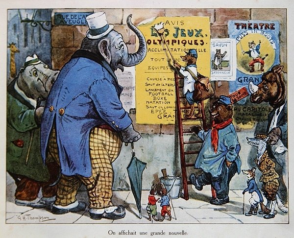 Die Olympischen Spiele der Tiere (ca. 1910) von George Henry Thompson