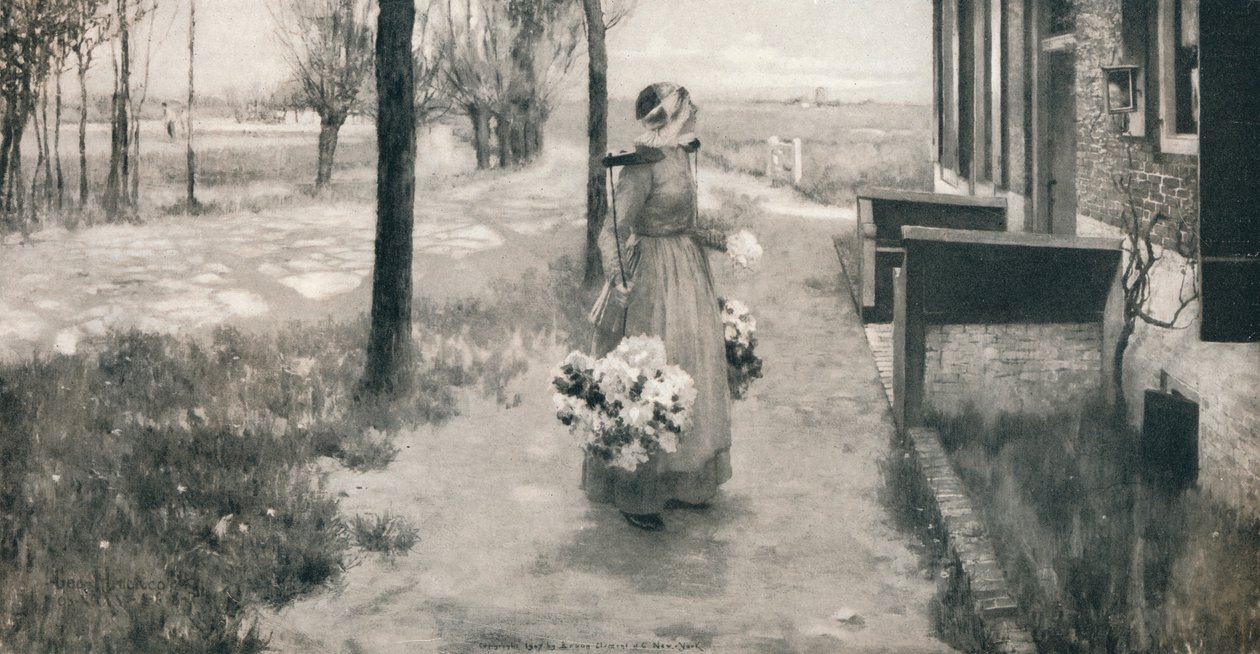 Blumenmädchen in Holland, 1887, 1912 von George Hitchcock