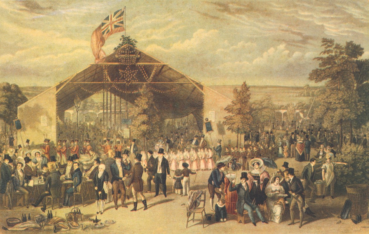 Das jährliche Abendessen der lizenzierten Gastwirte, Mermaid Tavern, Hackney, 1866 von George Hunt