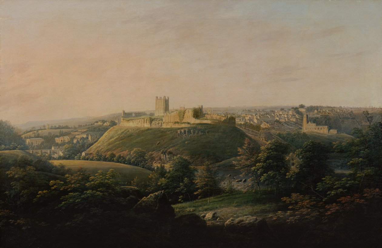 Ein weiter Blick auf Richmond, Yorkshire von George I Cuitt