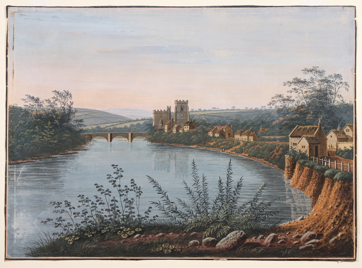 West Tanfield am Fluss Ure, Yorkshire von George I Cuitt