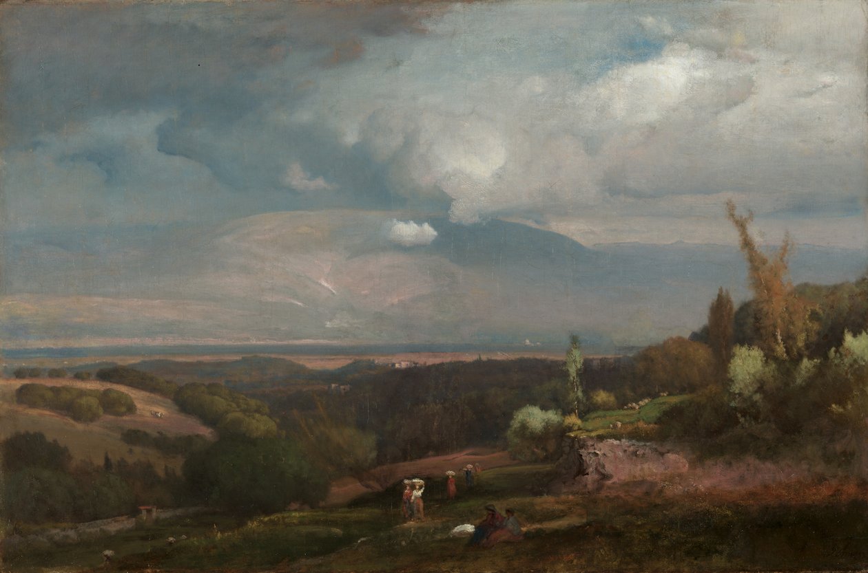 Annähernder Sturm von den Albaner Bergen von George Inness