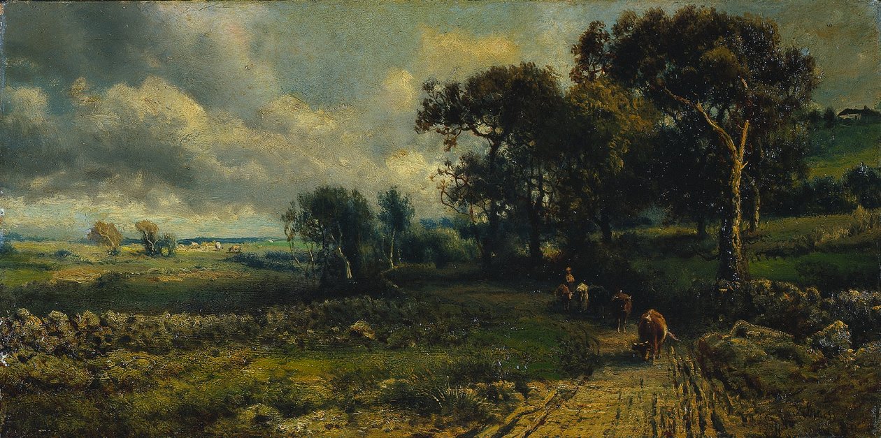 Flauschige Wolken von George Inness