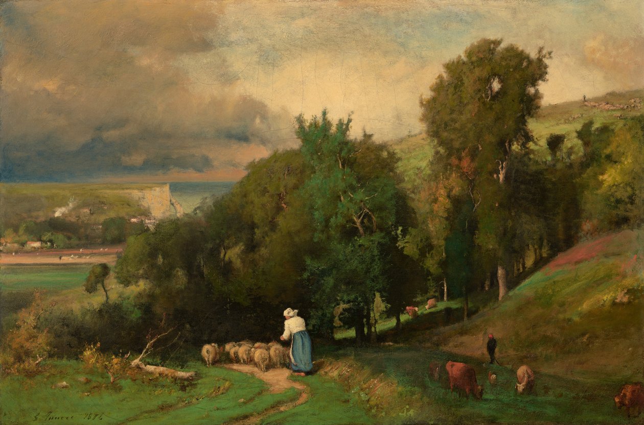 Hügel bei Étretat von George Inness