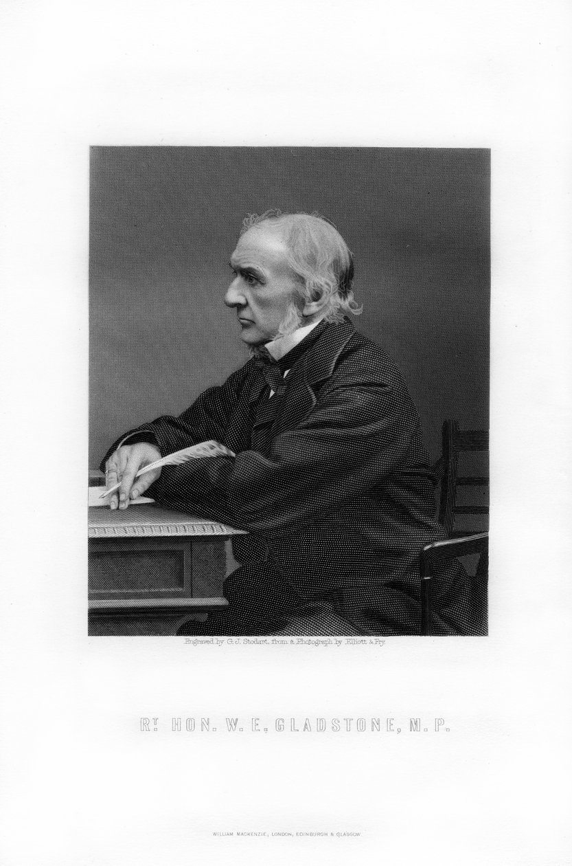 William Ewart Gladstone, britischer Staatsmann der Liberalen Partei und Premierminister, 1893 von George J. Stodart