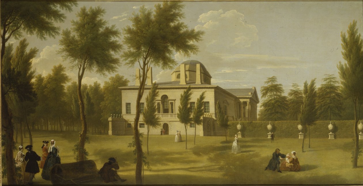 Ansicht der Chiswick Villa vom Rasen, ca. 1735 von George Lambert
