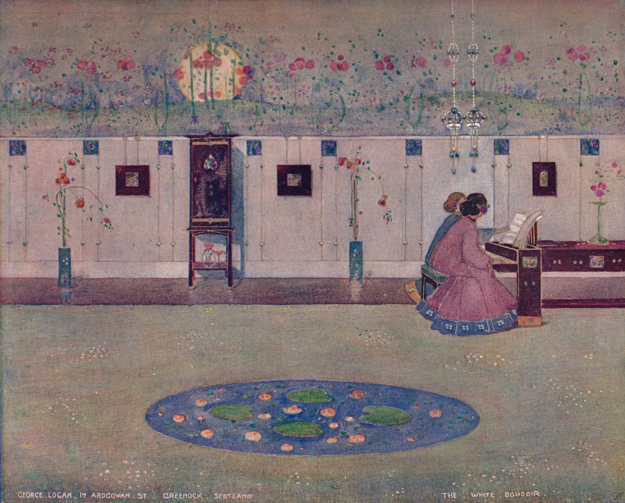 Das weiße Boudoir, ca. 1905 von George Logan
