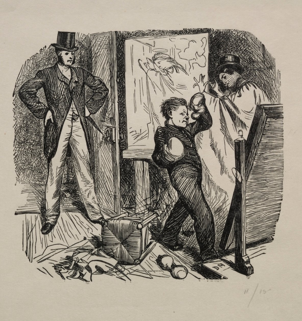 Ein Kesseltrommel in Mayfair, 1862 von George Louis Palmella Busson Du Maurier