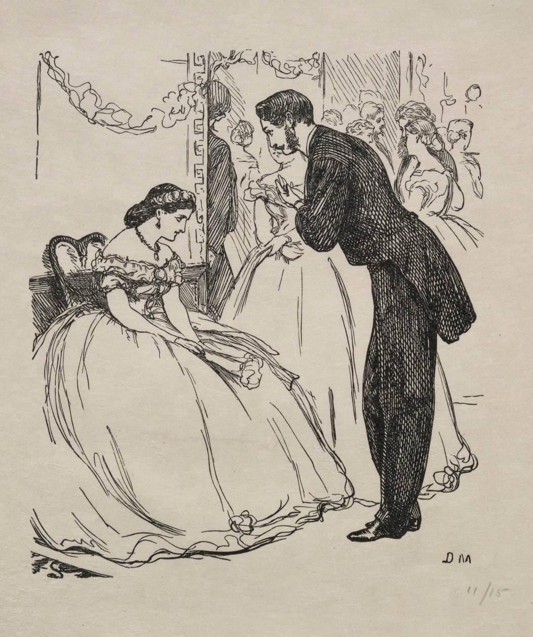 Das Lied des Trostlosen, 1863 von George Louis Palmella Busson Du Maurier