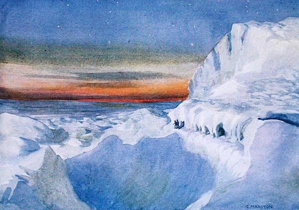 Die Rückkehr der Sonne in der Antarktis, Illustration aus 