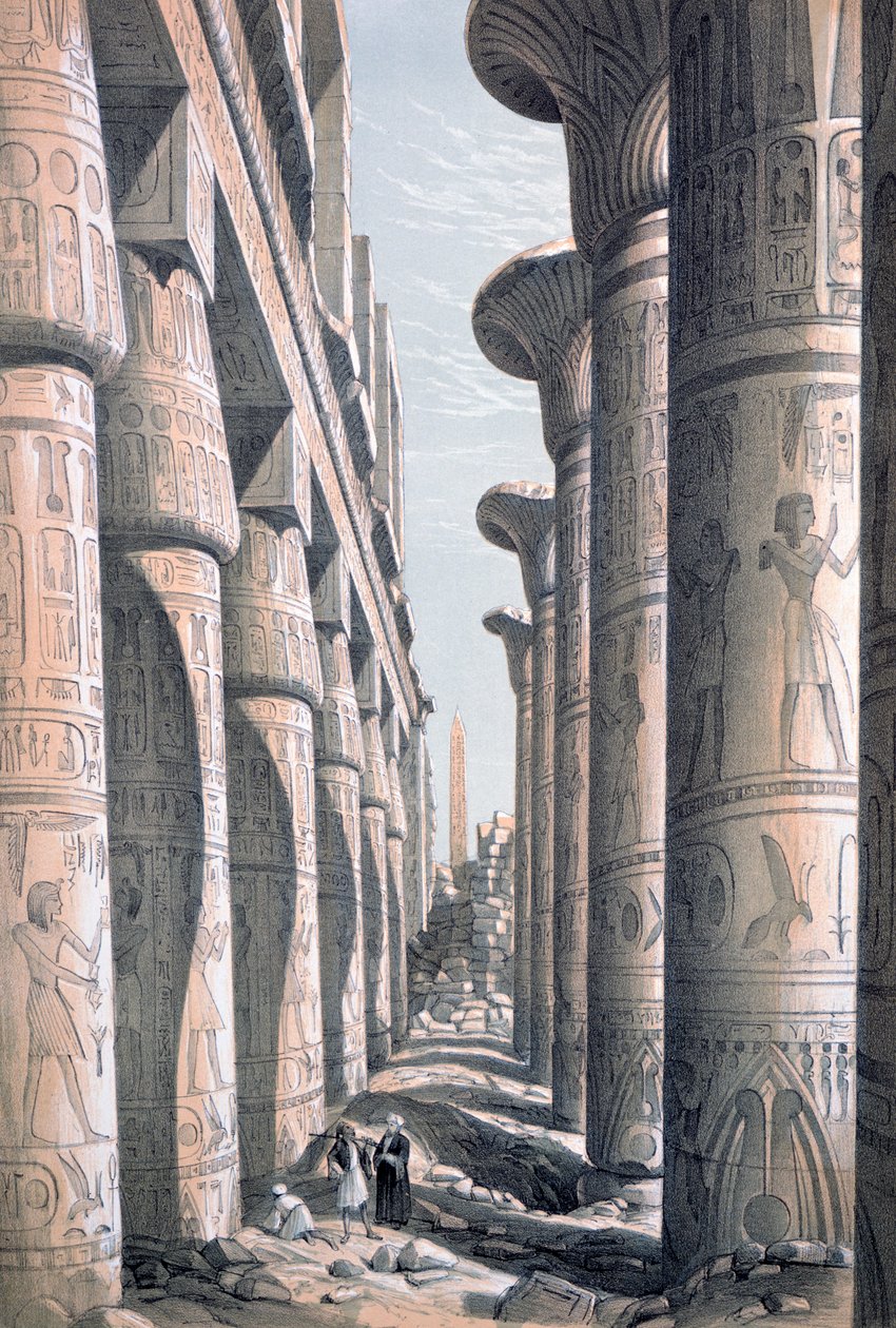 Großer Tempel, Karnak, Ägypten, 19. Jahrhundert von George Moore