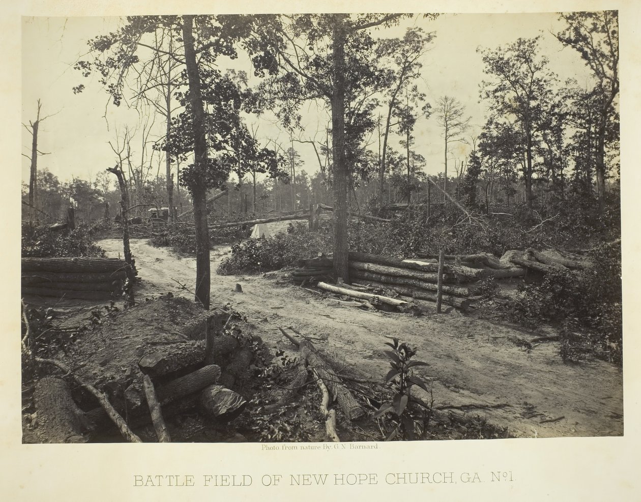 Schlachtfeld der New Hope Church, GA, Nr. 1, 1866 von George N. Barnard