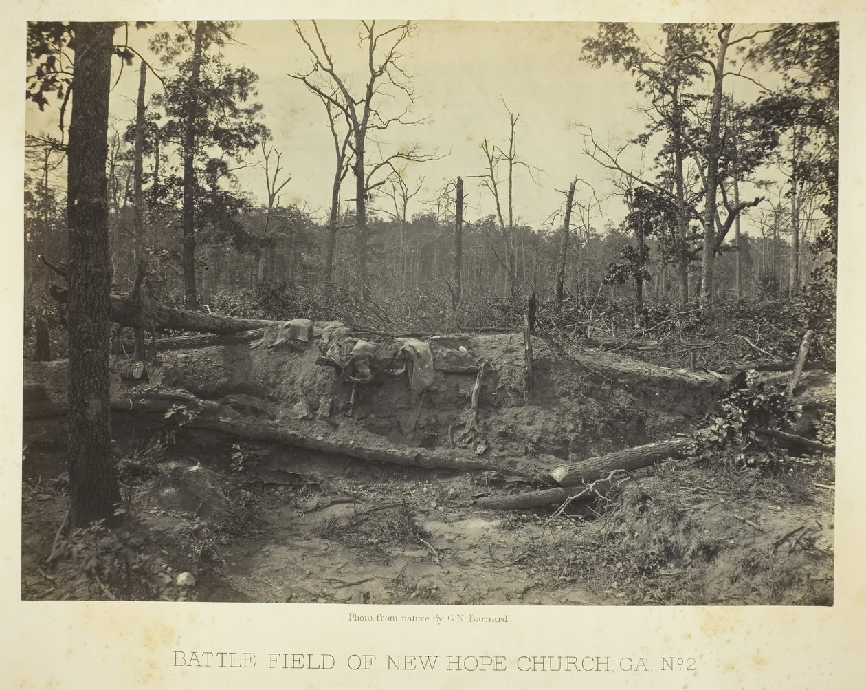 Schlachtfeld von New Hope Church, GA, Nr. 2, 1866 von George N. Barnard