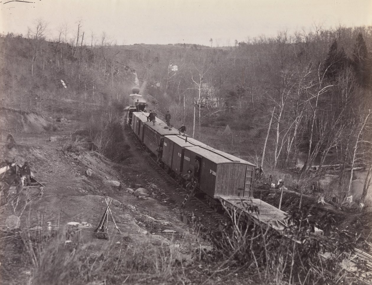 Bull Run. Orange und Alexandria R.R. in der Nähe von Union Mills, 1861-65 von George N. Barnard