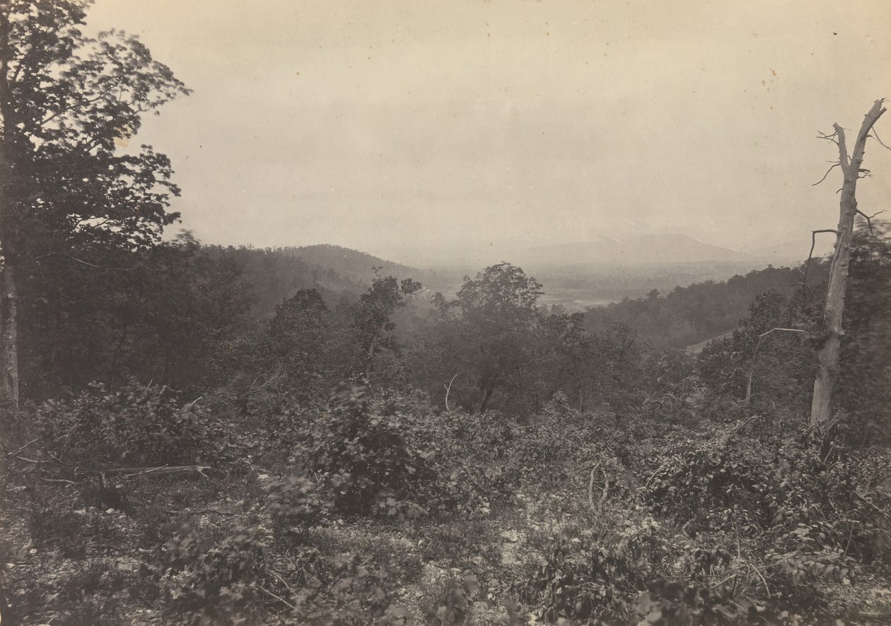 Mission Ridge, Schauplatz von Shermans Angriff, 1860er Jahre von George N. Barnard