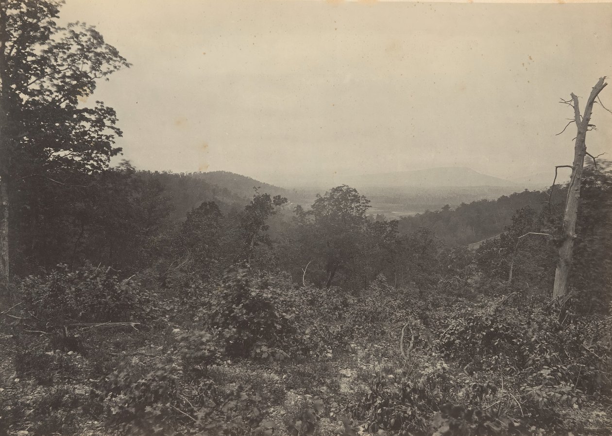 Mission Ridge, Schauplatz von Shermans Angriff, 1860er Jahre von George N. Barnard