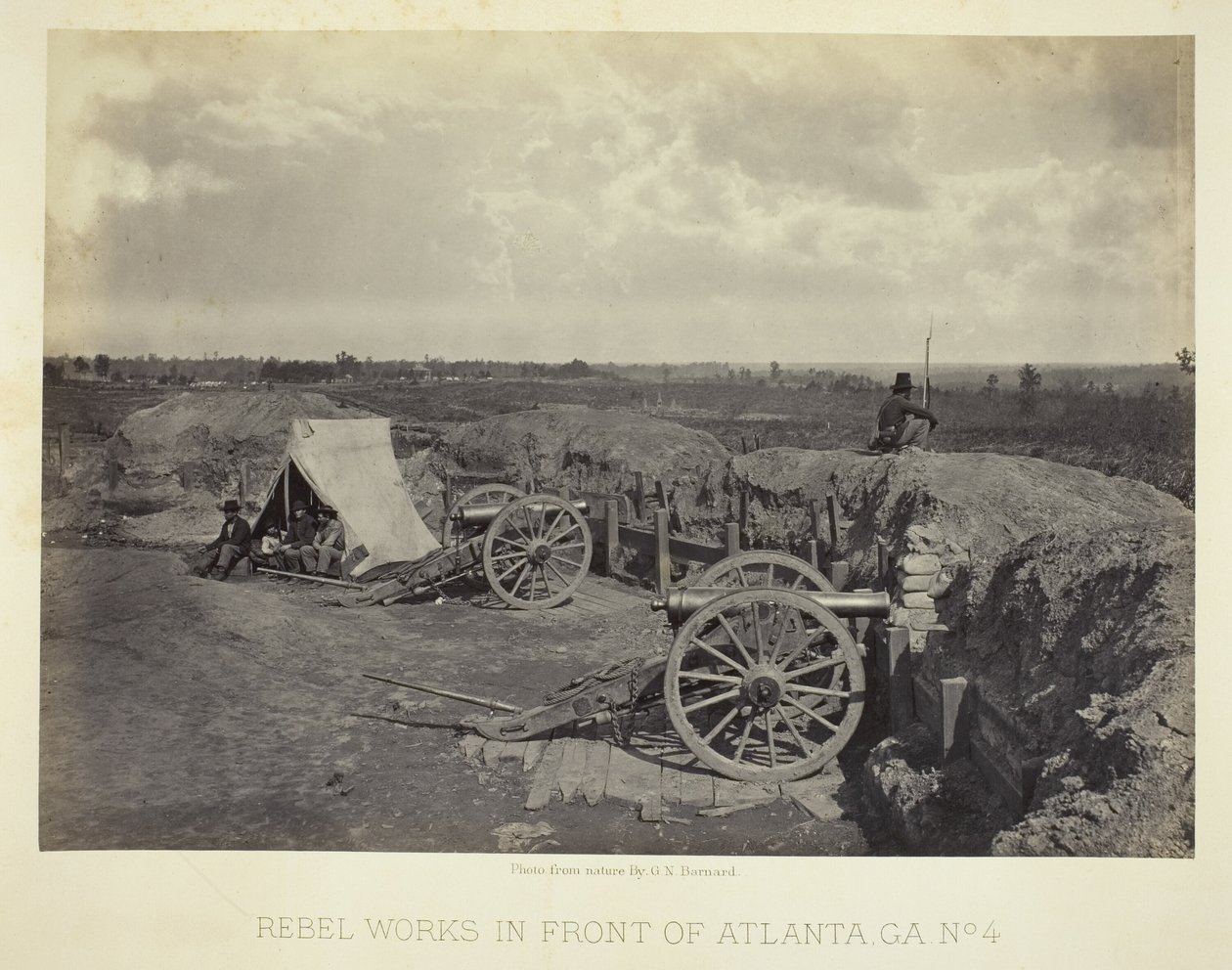 Rebellenwerke vor Atlanta, GA, Nr. 4 von George N. Barnard