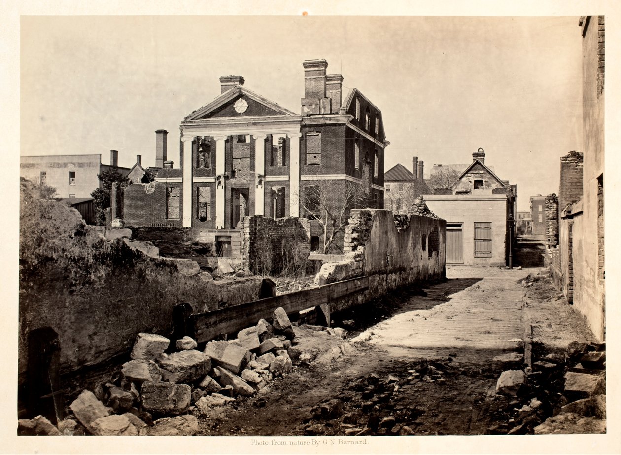 Ruinen des Pinckney-Herrenhauses, Charleston S.C von George N. Barnard