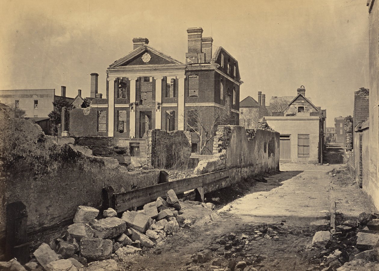 Ruinen des Pinckney-Hauses, Charleston, South Carolina von George N. Barnard