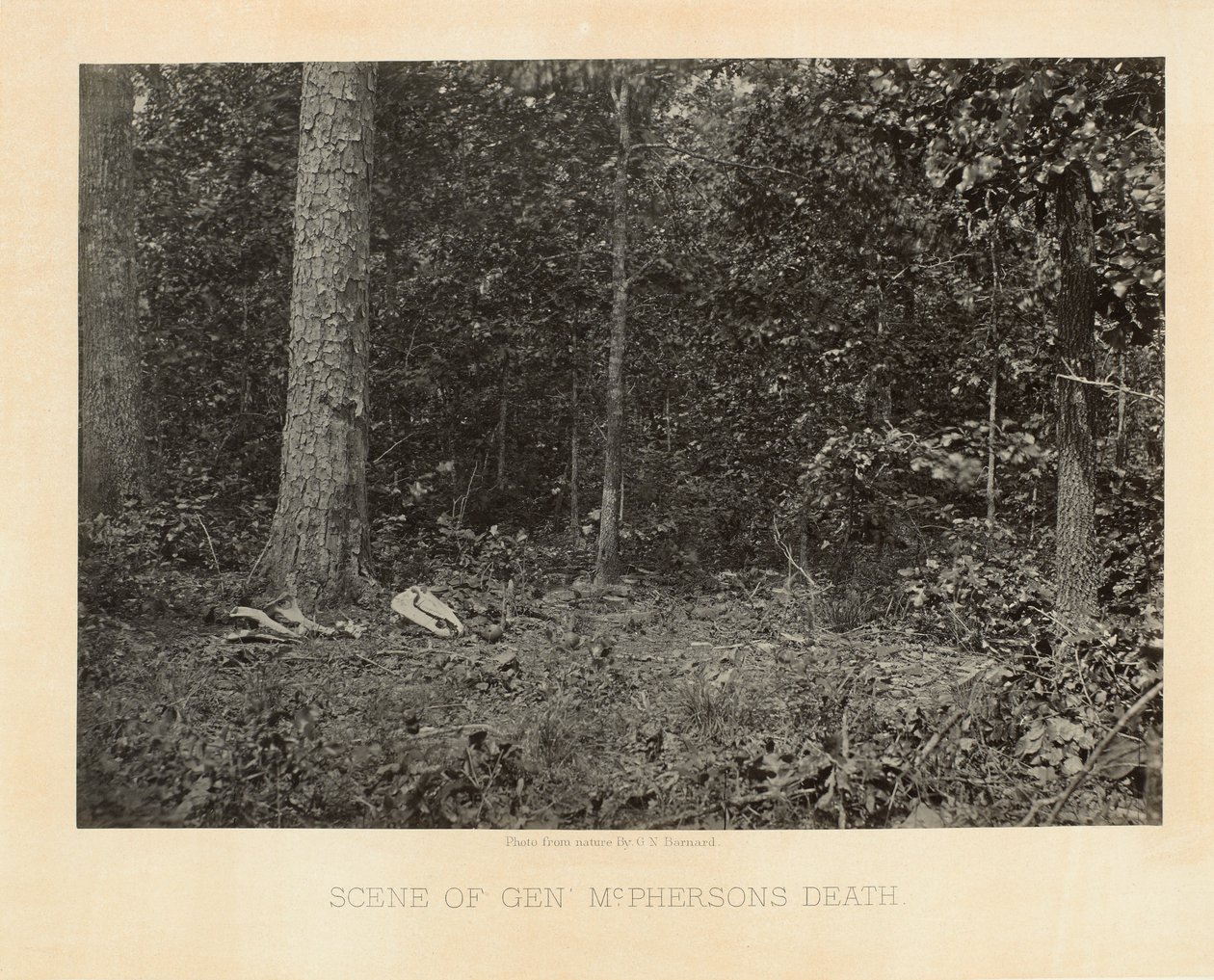 Szene vom Tod von General McPherson, Georgia, aus Fotografische Ansichten von Shermans Feldzug von George N. Barnard