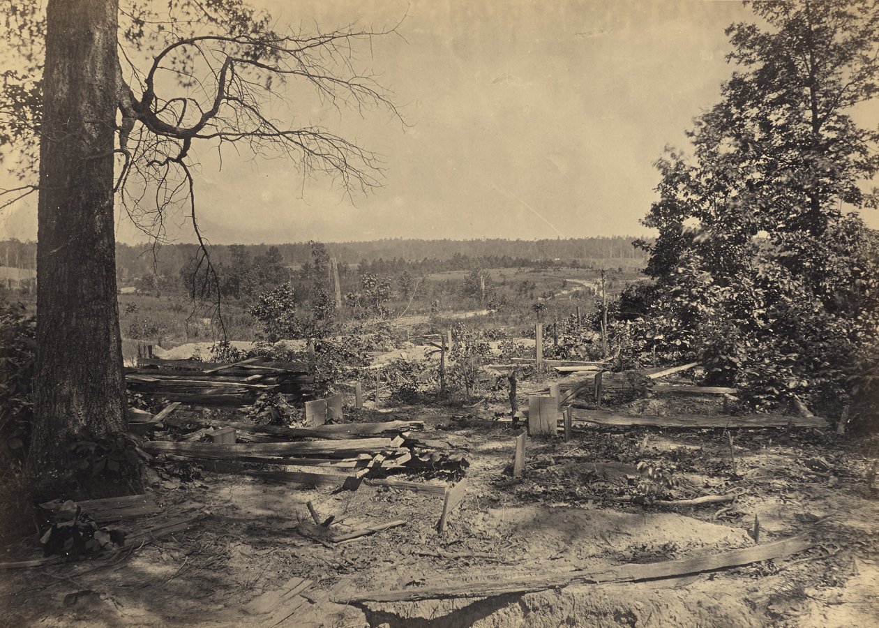 Das Schlachtfeld von Peach Tree Creek, Georgia von George N. Barnard