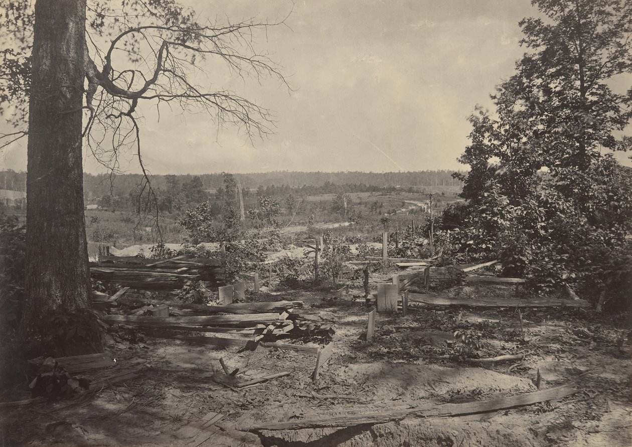 Das Schlachtfeld von Peach Tree Creek, Georgia von George N. Barnard