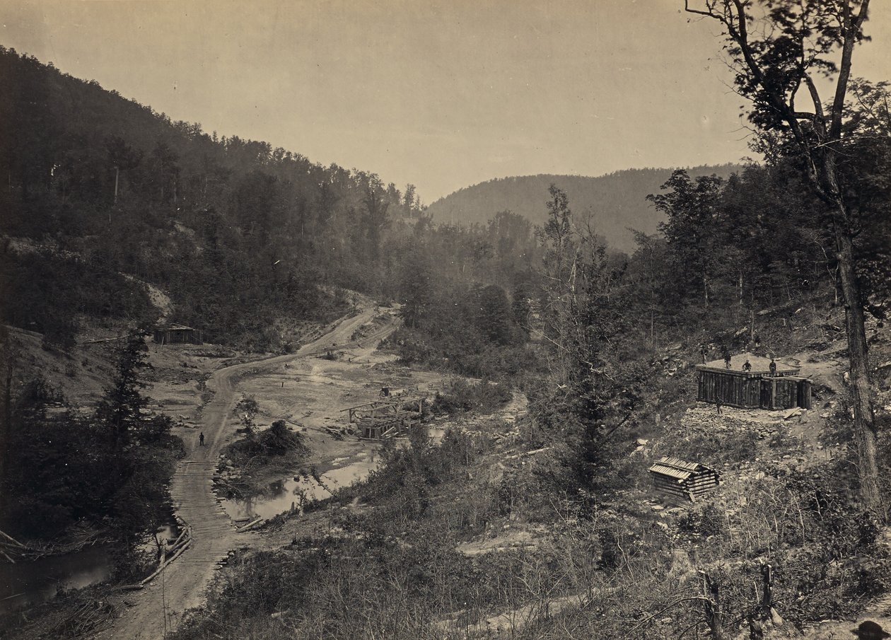 Whiteside-Tal unterhalb der Brücke von George N. Barnard