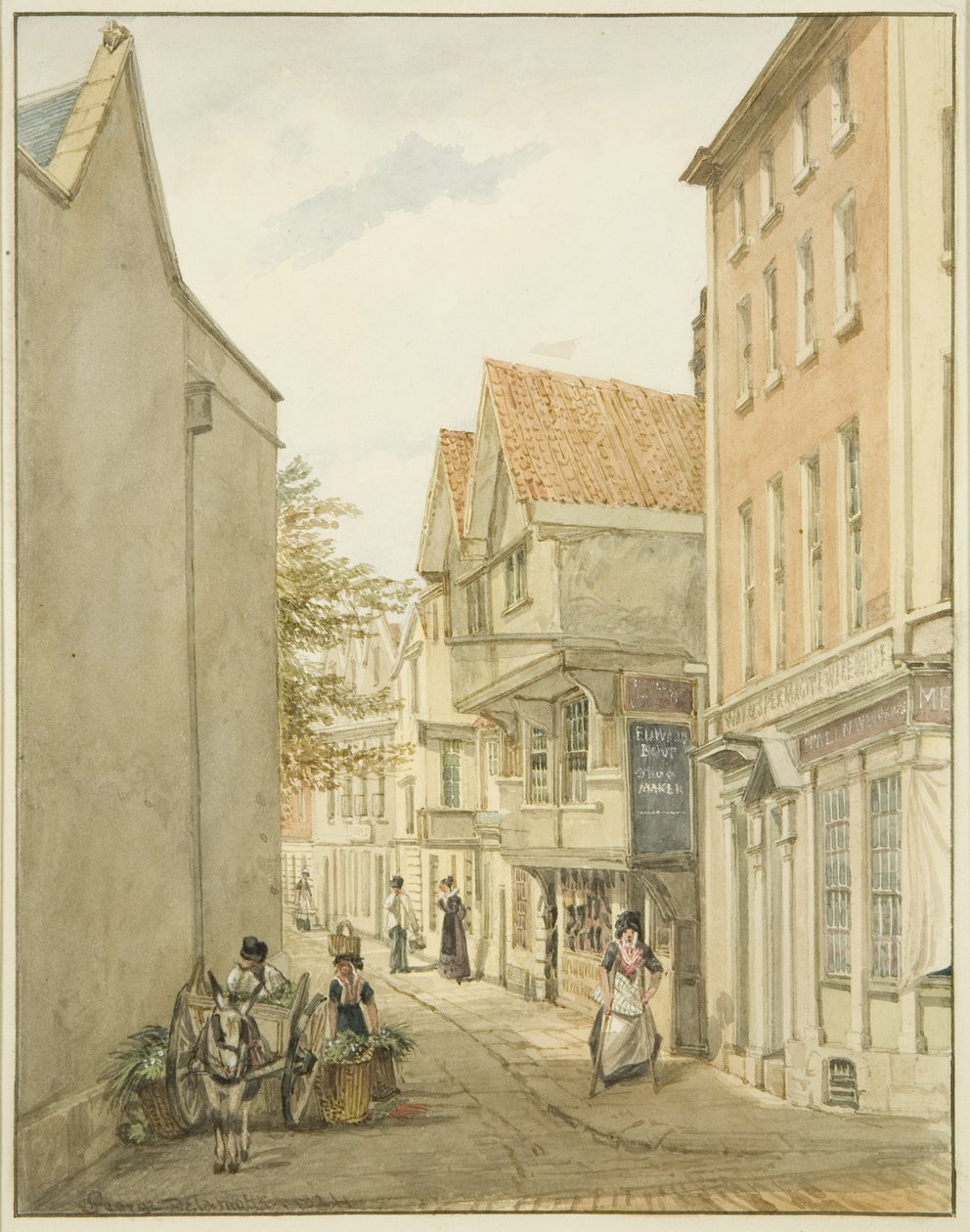 Blick hinunter zur Small Street von George Orleans Delamotte